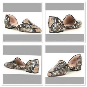 Preston & York Shannon Snake Print d'Orsay Flats